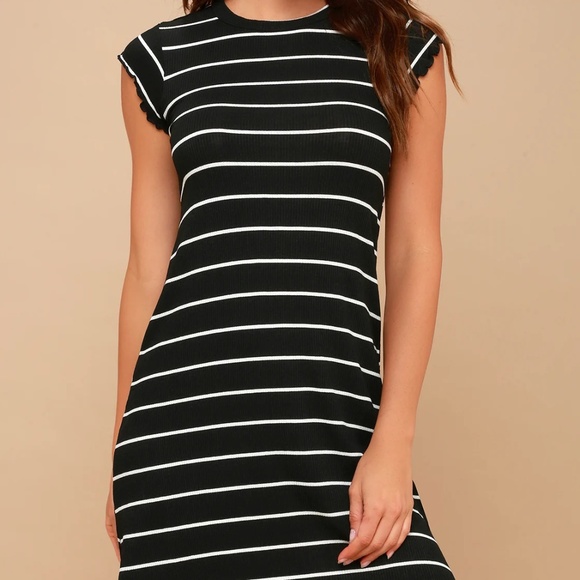 Billabong NWT Right Move Striped Mini Tee Dress - Picture 2 of 3
